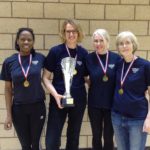 Ingrid Heskett receiving the Gillian AghajanTrophy